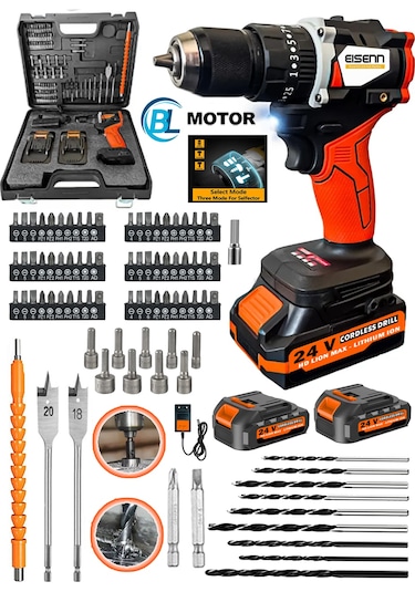 Eisenn Alman 027 BLUE 258 Vf Kömürsüz Motor Akülü Vidalama