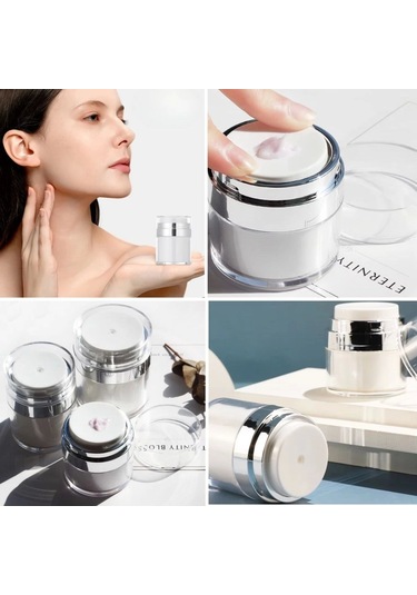 Hava Pompalı Doldurulabilir Vakumlu Krem,fondoten Sıvı Kozmetik Ürün Şişesi Çok Renkli