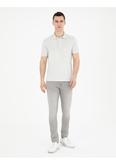 Pierre Cardin Erkek Açık Gri Tişört Basic 50280754-Vr001 Açık Gri