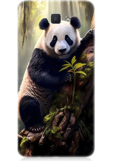 Samsung Galaxy J5 Prime Uyumlu Silikon Kılıf Panda Ve Ağaç