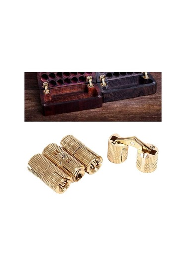 Görünmez Gizli Pirinç Mücevher Kutusu Menteşeleri, Altın, 12mm, ,