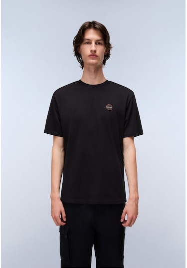 Napapijri S-badge Ss 1 Erkek T-shirt-31959 Siyah