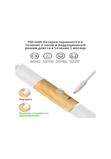 Geeksen Akrilik Çift Başlı Hareket Sensörlü Zirve/ Koridor Gece Lambası, Dönebilen Usb Şarjlı Akıllı Duvar Aydınlatması, İç Batarya Ve Sürekli Açık Modu - Ahşap Rengi Ahşap