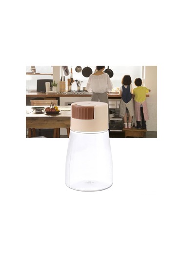 Shineyee Mutfak Miktar Kontrollü Tuz Dağıtıcı - Bas Ve Sal - Plasti K Malzeme - Çok Amaçlı Baharat Kutusu - Bej Renk Bej