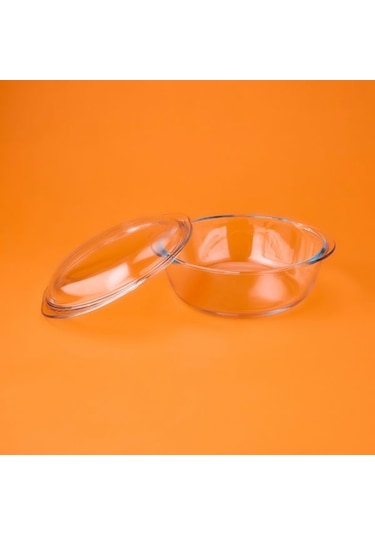Pyrex Yuvarlak Fırın Kabı - Şeffaf - 3 Lt Şeffaf