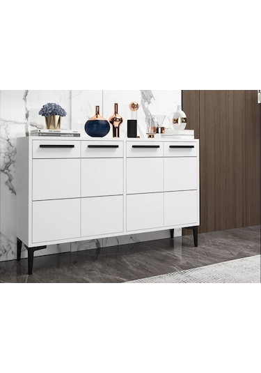 Zerkaconcept Marden Konsol Tv Sehpası Tv Ünitesi Beyaz