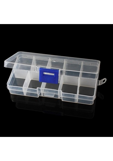 3 Takım X 10 Bölme Küçük Organizatör Depolama Plastik Kutu Zanaat Tırnak Sigorta Boncuk 10 Grids