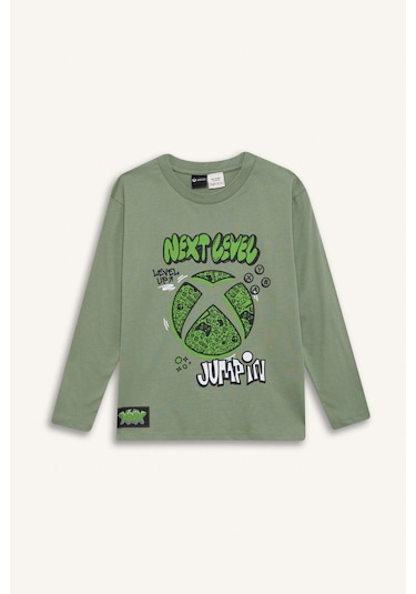 DeFacto Erkek Çocuk Xbox Pijama Takımı Bisiklet Yaka Uzun Kollu Üst Beli Lastikli Uzun Alt D8445A824WNGN425 DeFacto Erkek Çocuk Xbox Pijama Takımı Bisiklet Yaka Uzun Kollu Üst Beli Lastikli Uzun Alt D8445A824WNGN425