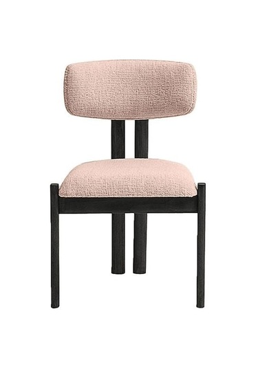 Espoo İskandinav Ahşap Bohem Sandalye Siyah - Krem