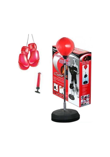 Sgsanalmağazacılık Cosfer Punching Ball Yükseklik Ayarlı Eldiven Hediyeli Boks Antre
