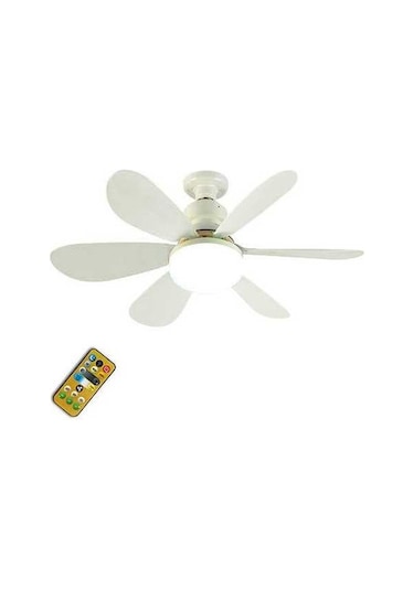 Fastbuy Tavan Vantilatörü Işığı, Ev Kullanımı, Mini Vantilatör Lambası, Uzaktan Kumandalı, A Beyaz Beyaz