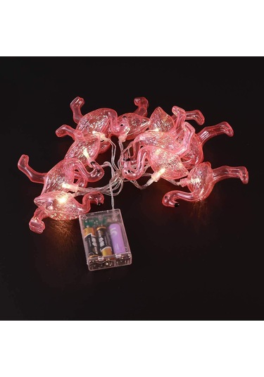 Led Peri Işıkları Pille Çalışan Flamingo Düğün Bahçe Dekorasyonu 1,65 M Enerji Sınıfı A Diğer