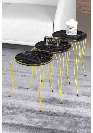 Zigon Sehpa C Lüx Çift Gümüş Efes