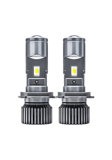 Maoyaya H4 25000lm 90w Çift Mercekli Süper Led Far Ampulü Gri Gri