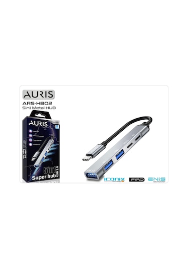 Usb Çoğaltıcı 3 Port Ve 2 Port Type-c Auris Ars-hb02