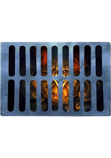 Maiyame 3d Halloween İllüzyon Palyaço Paspası - Suyu Hızlı Emici, Çift Taraflı Kaymazsız, 40x60 Cm Diğer