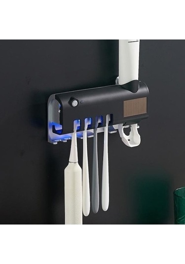 Ankatek Vh Uv Tutucu Siyah Siyah Sıkacağı Otomatik Monte Mengnı Macunu Macunu Güneş Fırçası Ev Enerjisi Duvara Dispenseri Diş Diş Diş Bosphorusboutique Banyo Aksesuarları Oh Siyah Siyah