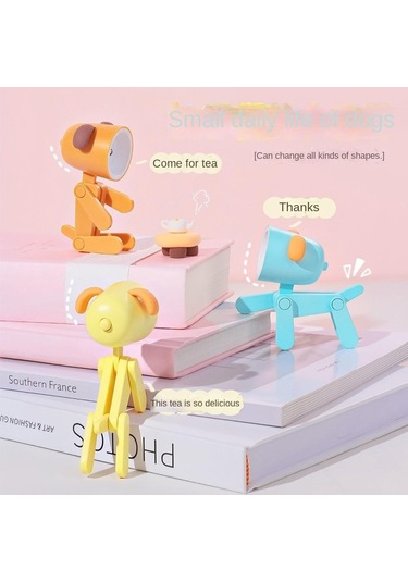 Soulader Katlanabilir Masaüstü Led Lamba Işık Ayarı Çalışma Odası Aydınlatma Pembe