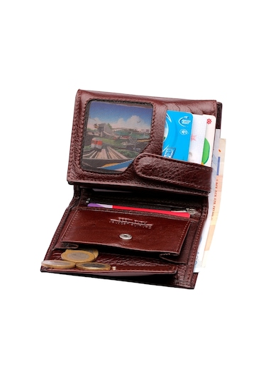 West Polo Hakiki Deri Bozuk Para Bölmeli Erkek Cüzdan Kartlık (454923572)