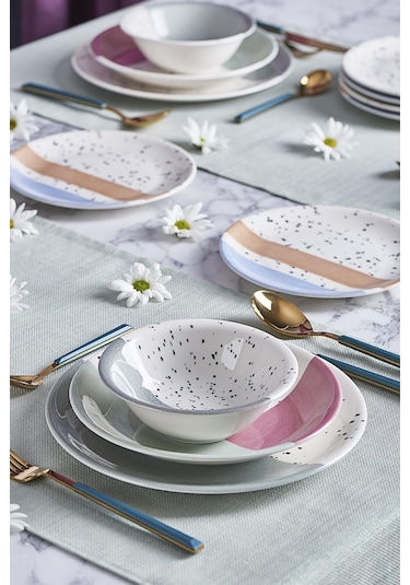 Neva N3265 İzgi 24 Parça Yemek Takımı