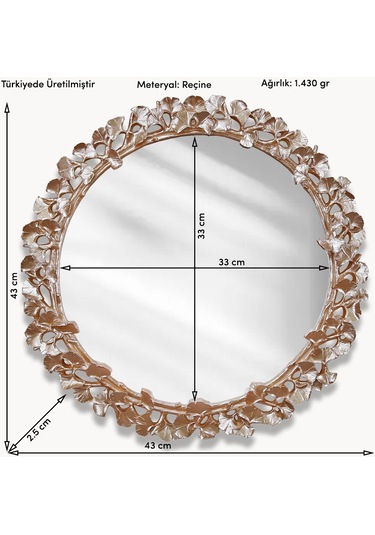 Clove Yuvarlak Ayna Vizon