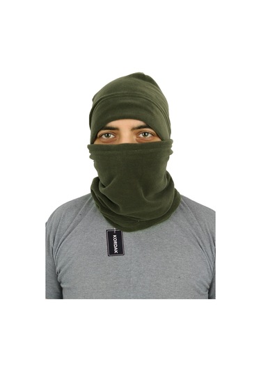 Kordak Polar Bere Boyunluk Eldiven Seti 3'lü Yeşil