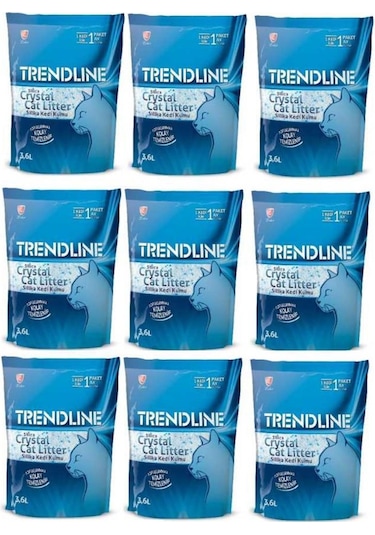 Trendline Tozsuz Silika Kedi Kumu 3,6 Lt 9'Lu Set