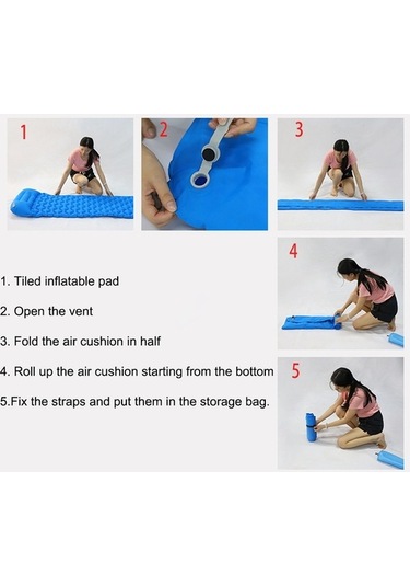 Wondernest Yf2531 Yeşil V-şekilli Uyku Pedi Tpu Taşınabilir Şişme Yatak Yastık, Ordu Naylon Mat Katlanır Kamp Geçirmez Açık Hava Altın