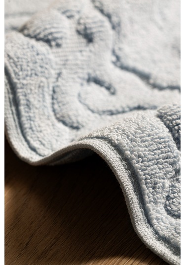 Orlena %100 Pamuk Ayak Havlusu - Mavi - 50x70 Cm Mavi