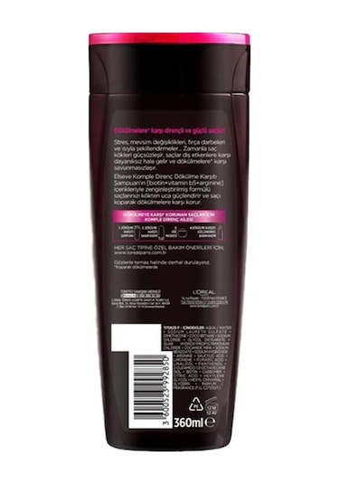 Elseve Komple Direnç Dökülme Karşıtı Şampuan 360 Ml