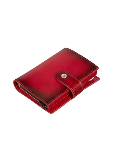 Palertag Deri Cüzdan, Apple Airtag Uyumlu Kırmızı Kırmızı