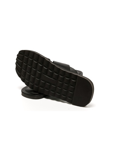 The Sandals Factory Black Sandalet Erkek M7896 The Sandals Factory Leather Upper Sandals Black