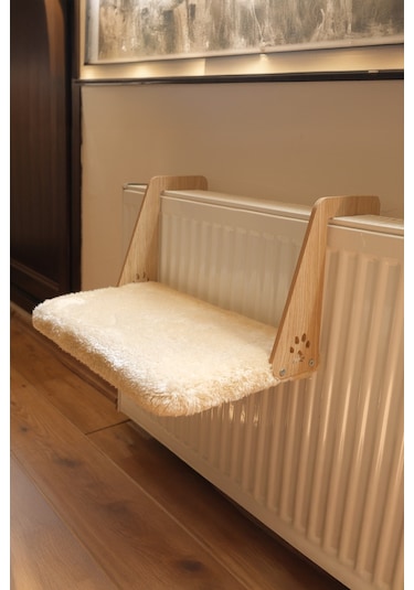 Gobypet Peluş Kalorifer Petek Radyatör Yatağı Geniş Kedi Köpek Kalorifer Yatağı + Paspas