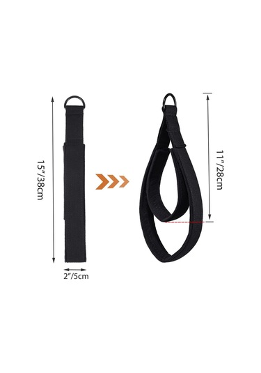 Dolıty Reformer Için 2 Pilates Çift Döngü Askısı Siyah Siyah