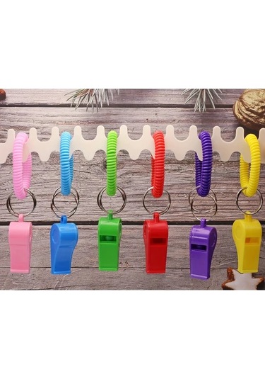 Willowhaven 20 Adet Karışık Renk Eva Spor Düdük Kol Bantlı Dayanıklı Koç Okul Futbol Acil Durum