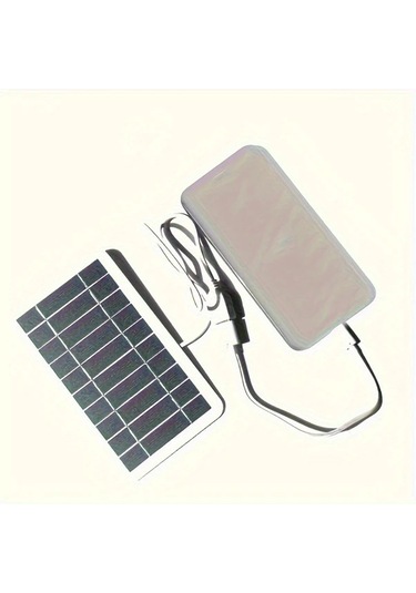 Dashanshop 1 Adet 2w Usb Taşınabilir Güneş Panelli Powerbank, Kamp Seyahat Acil Şarj