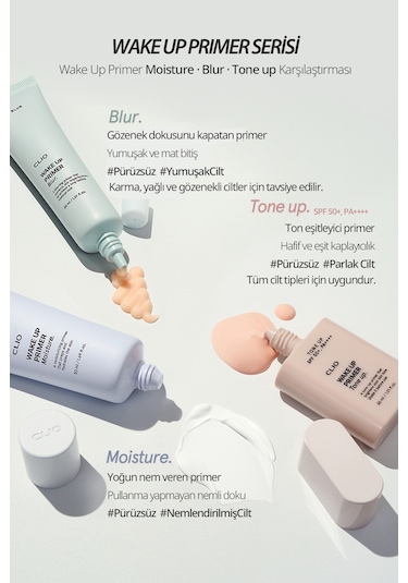 Uzun Süre Kalıcı Ton Eşitleyici Görünüm Sunan Makyaj Bazı Clio Wake Up Primer Tone Up