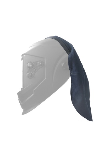 Yuntech01 Siyah Deri+kumaş Kaynak Kask Koruyucu Örtü - Isı/sıvı/parçacık Koruma, Kolay Kurulum, Çoğu Kaska Uyumlu