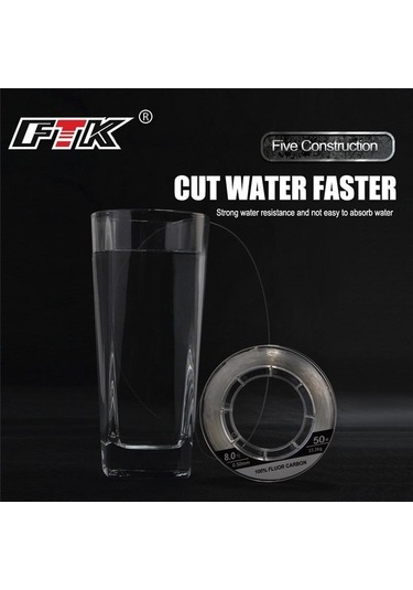 Ftk 50m/100m %100 Karbon Üretim Hattı Lider Hattı Florokarbon Olta 0.8 -10.0 7.0-0.45mm-18.6kg