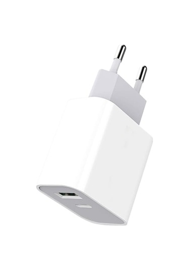 Hızlı Şarj Cihazı M3 - 20w Çift Portlu Usb-a + Usb-c Avrupa Fişli