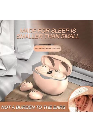 Jeemson Küçük Boyutlu Gizli Tws Bluetooth 5.3 Kulaklık, Uzun Pil Ömrü, Dijital Pil Göstergesi, Yüksek Kaliteli Stereo Ses, Akıllı Gürültü Engelleme - Siyah