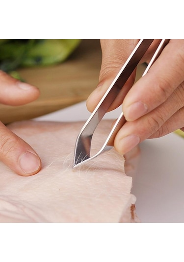 Paslanmaz Çelik Balık Kılçığı Cımbız Kerpeten Klip Çektirme Sökücü Maşa Balık Kılçığı Yolma Kelepçesi Mutfak Alet Araçları Gümüş