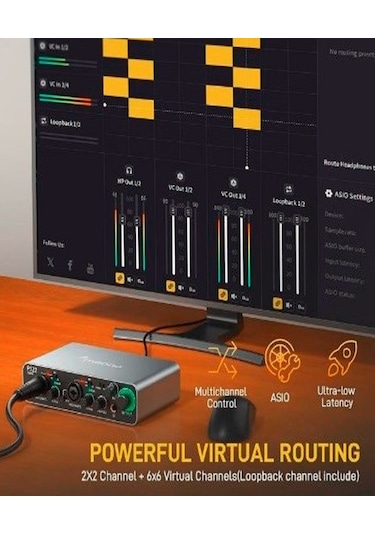 Maono Ps22 Prostudio 2x2 Usb Ses Kartı Gri