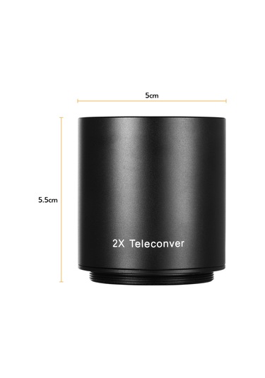 Youtek Andoer 2x Manuel Odak Telekonvertör Lens - 650-1300mm, 500mm, 420-800mm T Bağlantılı Lensler İçin - Keskin Uzak Görüntüler - Metal Ve Cam Yapı