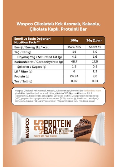 Waspco Bitter Çikolata Kaplı Protein Bar Tanışma Paketi 3 Çeşit