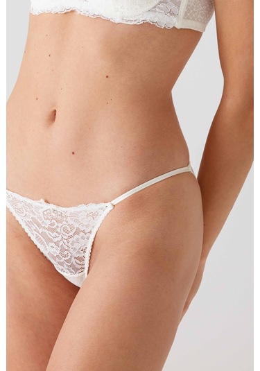 Kadın Ekru 4034 Balenli Desteksiz Straplez Sütyen Takım Ekru