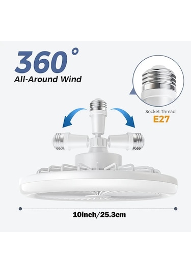 Dashanshop Xbate 2si 1 Arada Cok Fonksiyonlu Tavan Fani Isik Ve Renk Degistirme 25.4cm Beyaz Gri 50w