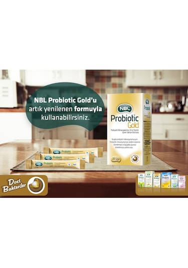 3 Adet Nbl Probiotic Gold 20 Saşe Gıda Takviyesi