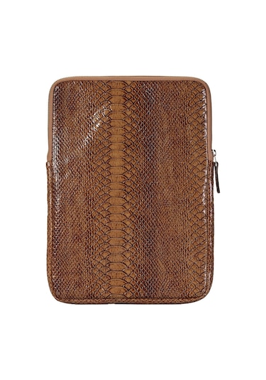 Mink Croco 13 İnç Laptop / Macbook Uyumlu Kılıf Kılıf Taba