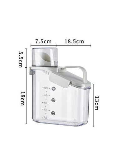 Büyük Kapasiteli Hava Geçirmez Evcil Hayvan Maması Saklama Kabı Ölçü Kapları İle Kap Mutfak Plastik Mutfak Saklama Aksesuarları Beyaz